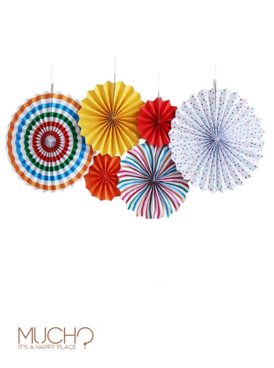 Paper Fan Rainbow Set