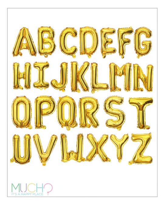 Gold Letter Balloons