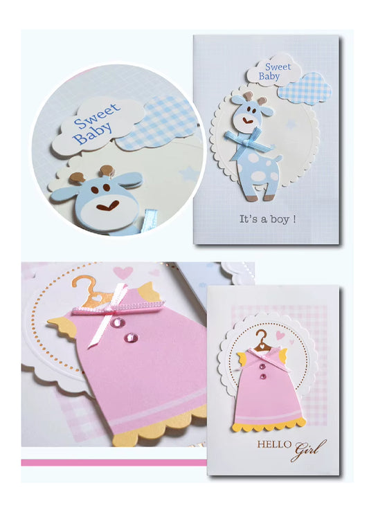 Baby Greeting Cards (1 Card with Envelope)