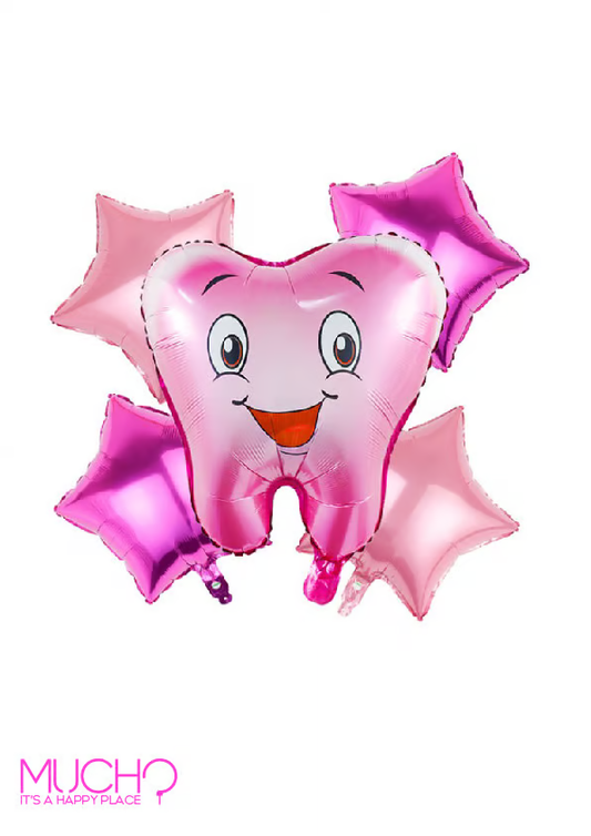 First Tooth Girl Balloons