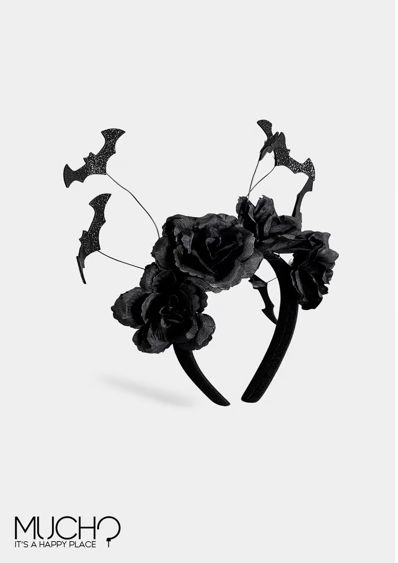 Floral Bats Headband