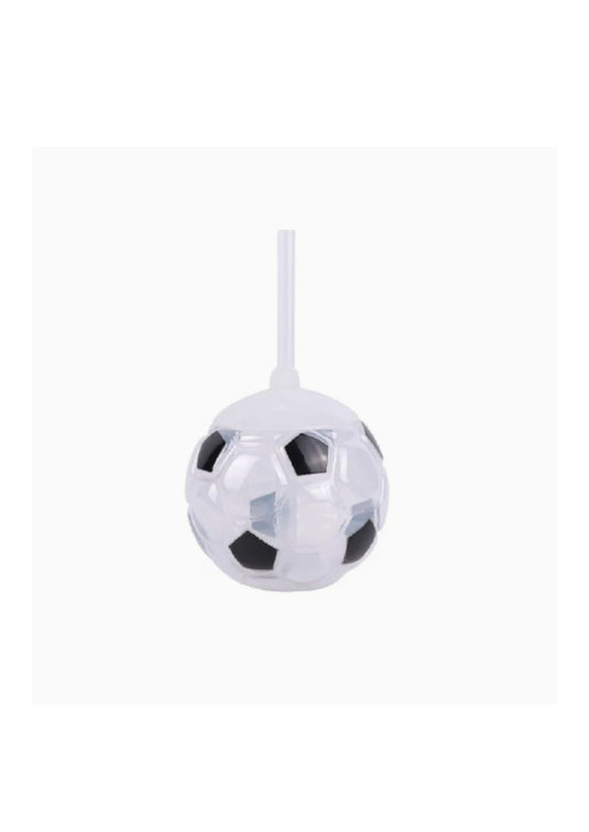 Football Plastic Shaped Tumbler with Straw