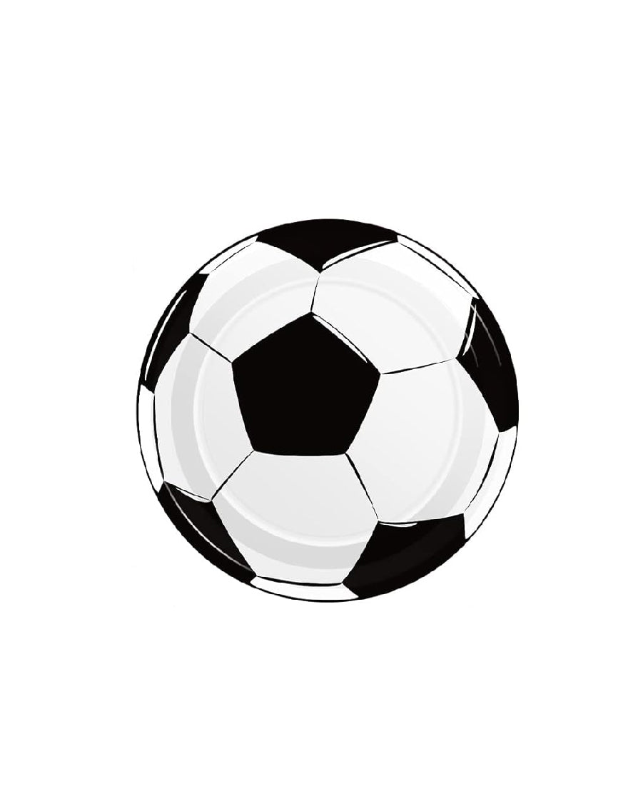 Black & White Football 9IN Plate