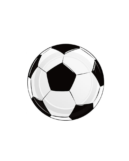 Black & White Football 9IN Plate