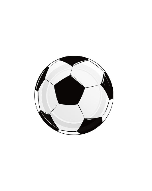 Black & White Football 7IN Plate