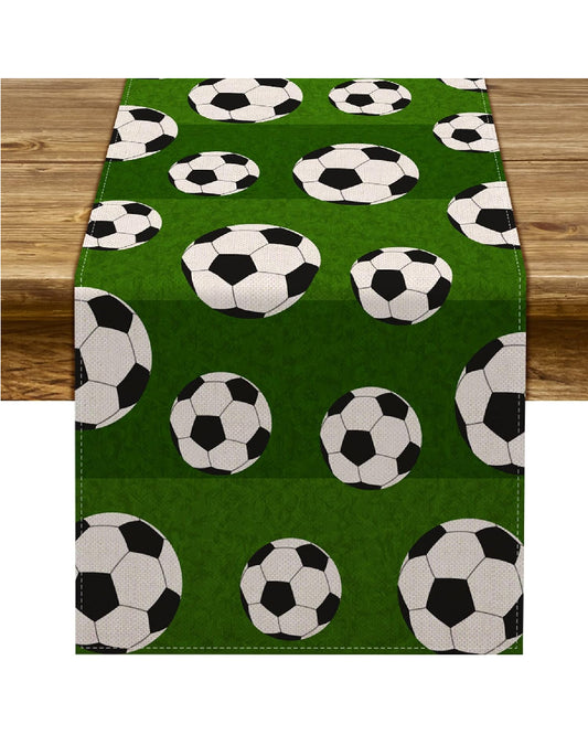 Patterned Fabric Football Runner