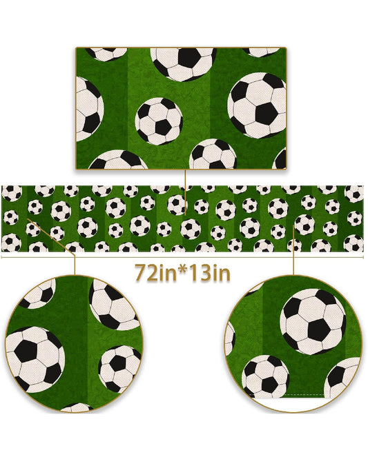 Patterned Fabric Football Runner