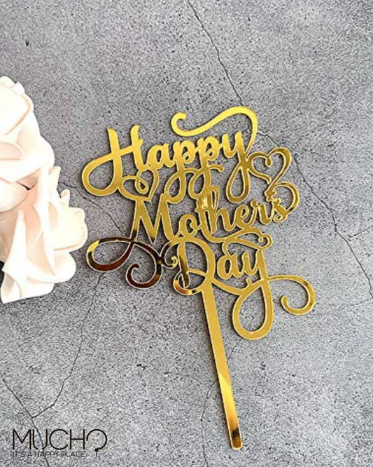 Mother's Day Gold Cake Topper