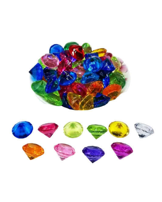 Colored Clear Gems (Pack of 50)