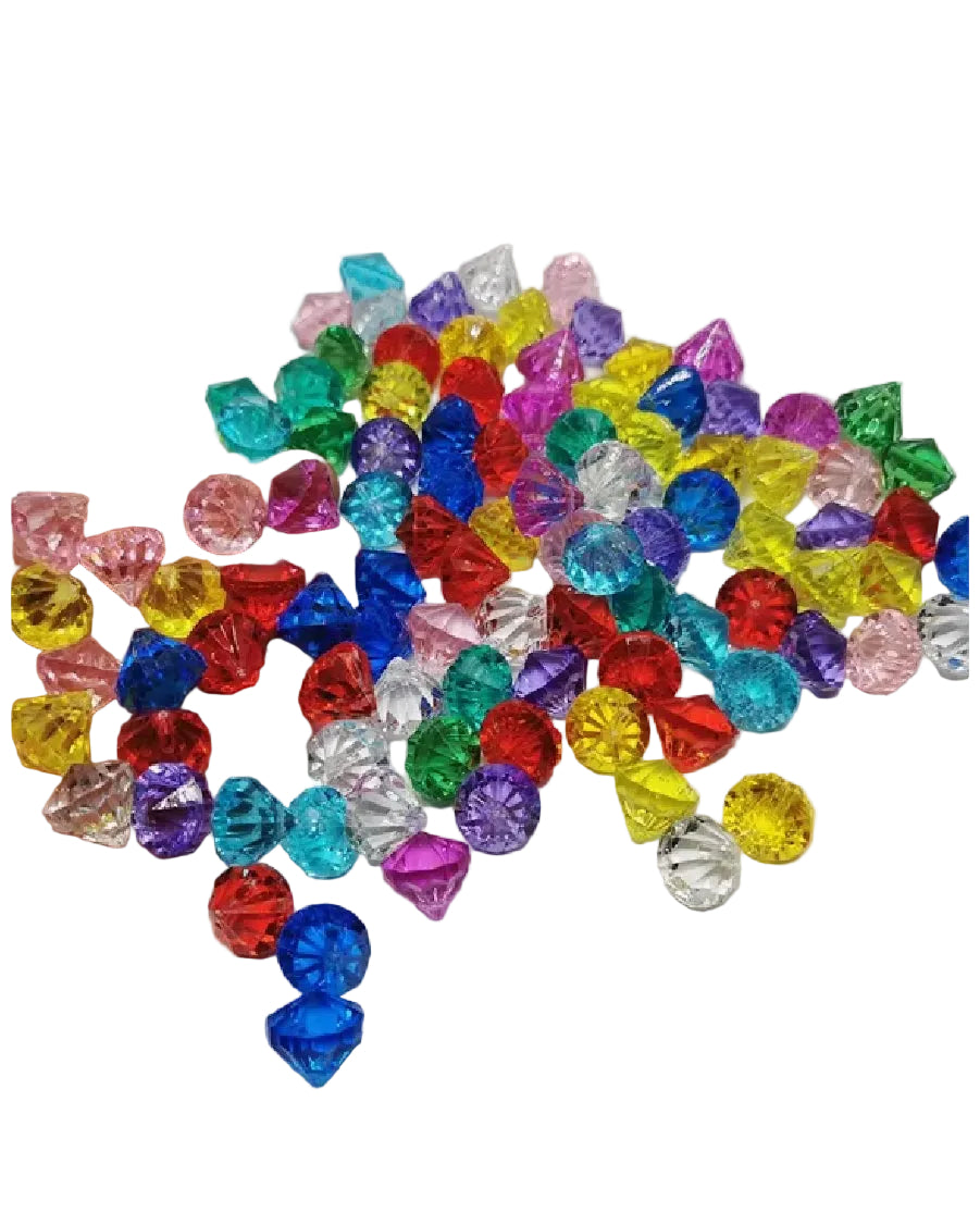 Colored Clear Gems (Pack of 50)