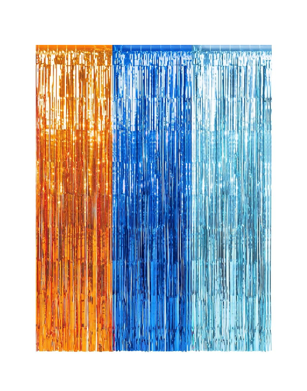 Bluey Fringe Foil Curtain