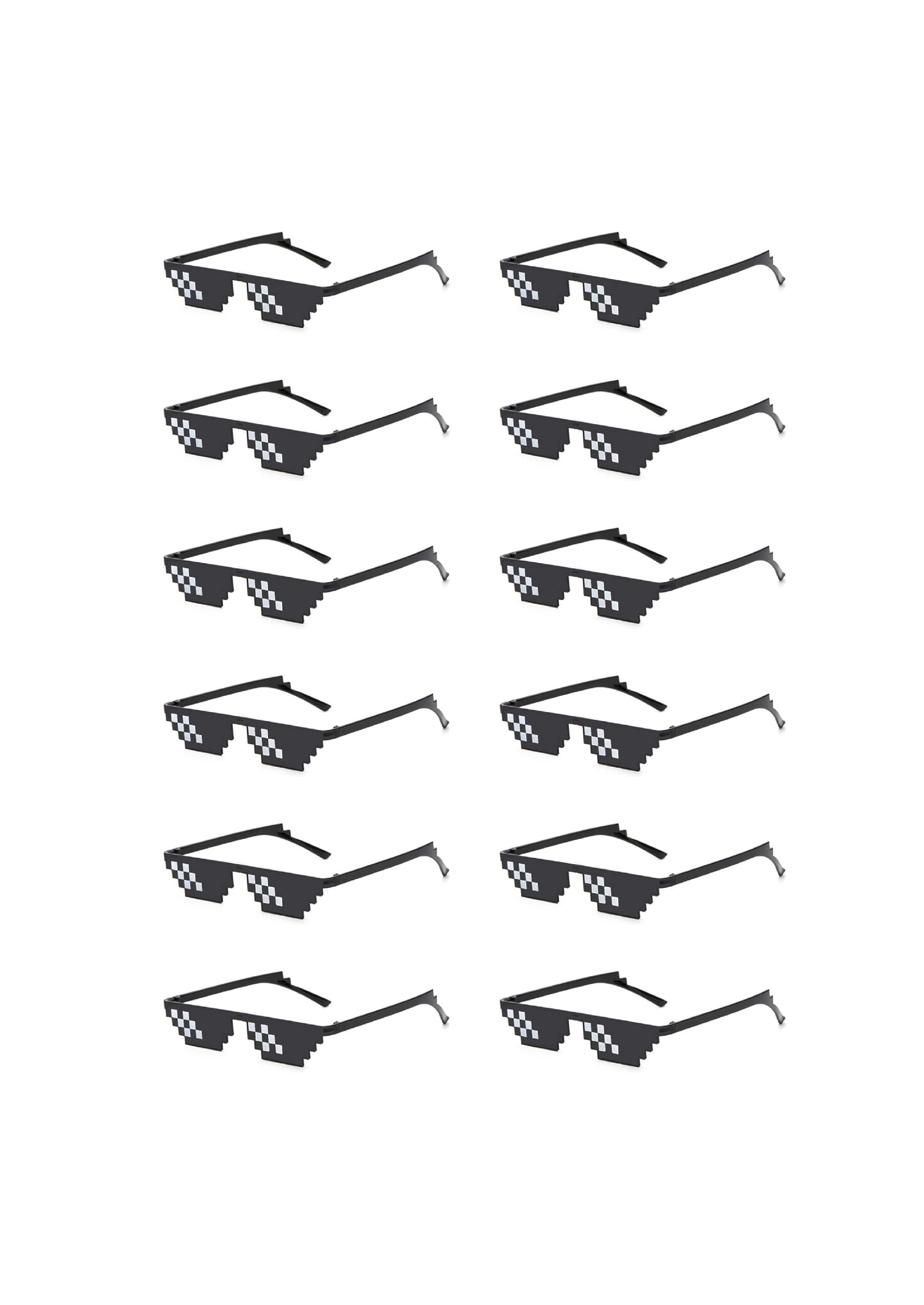 Black Fun Glasses (Pack of 12)