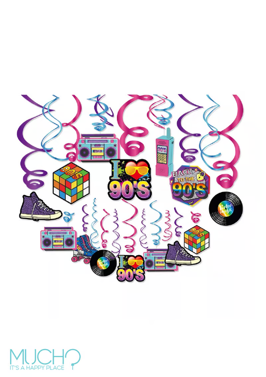 90's Theme Decoration Swirls