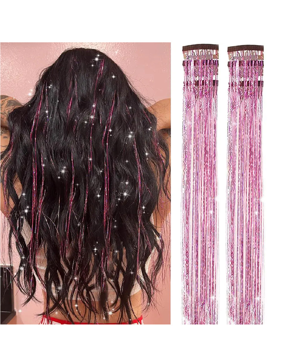 Metallic Hair String Clips