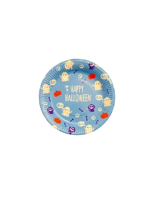 Happy Halloween Blue 7 Inch Plates