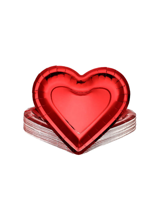 Metallic Heart 10IN Plates