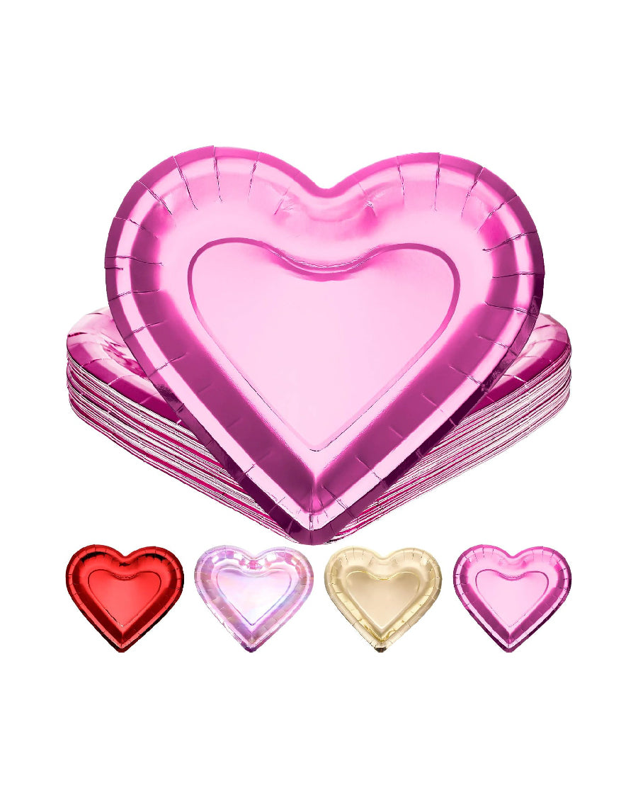 Metallic Heart 10IN Plates
