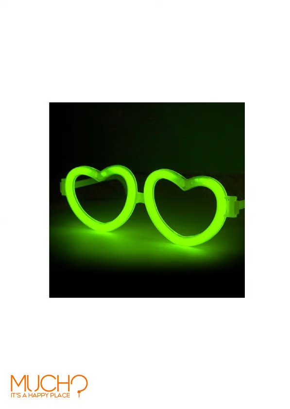 Glow in the Dark Heart Glasses