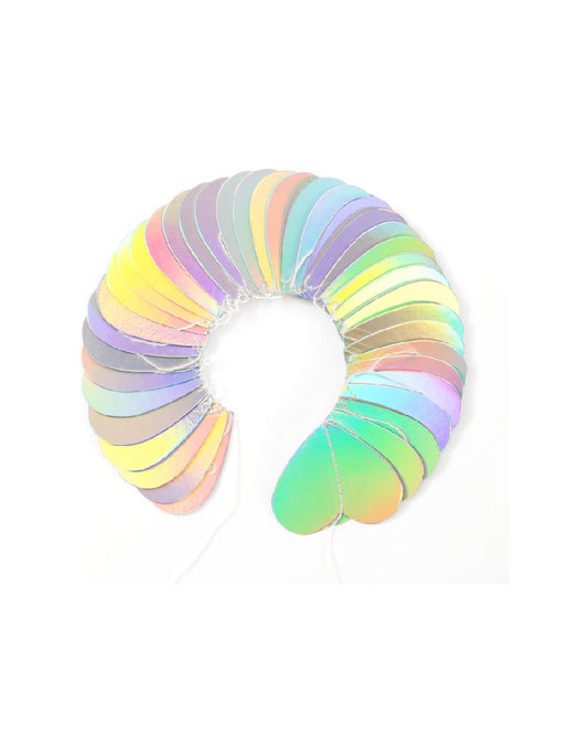 Iridescent Disco Holographic Heart Garland