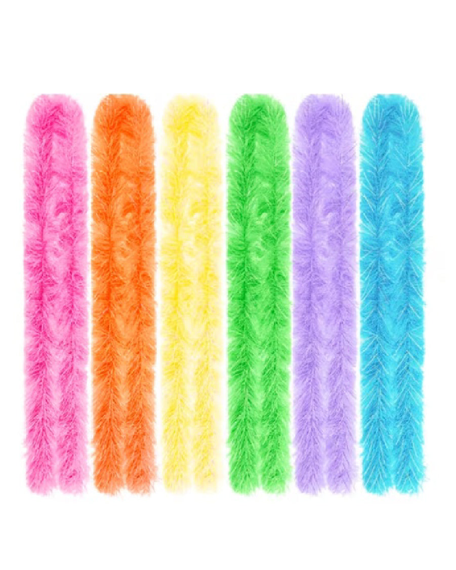 Bright Colorful Tinsel Boas