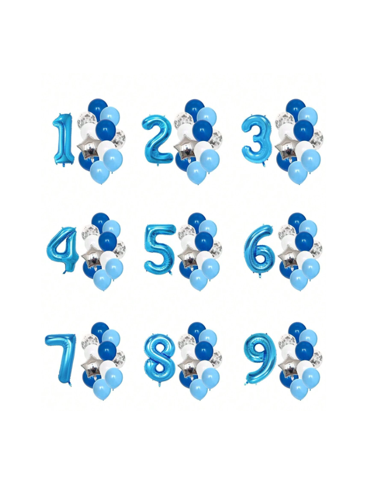 Number Balloons Bunch