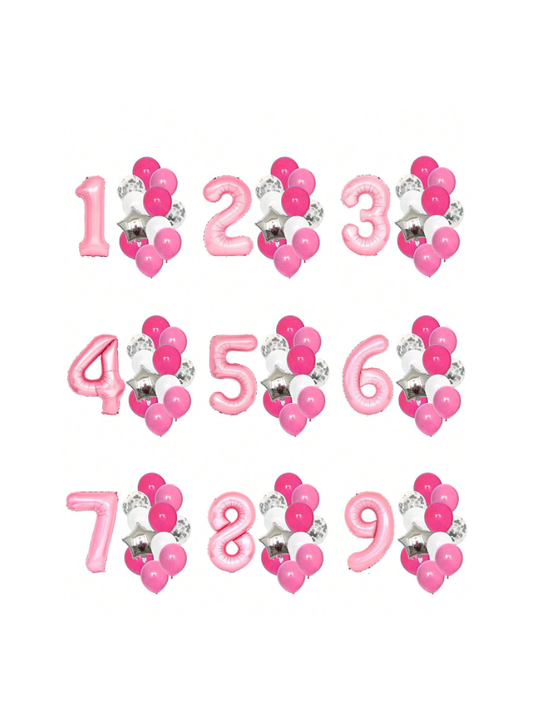 Number Balloons Bunch