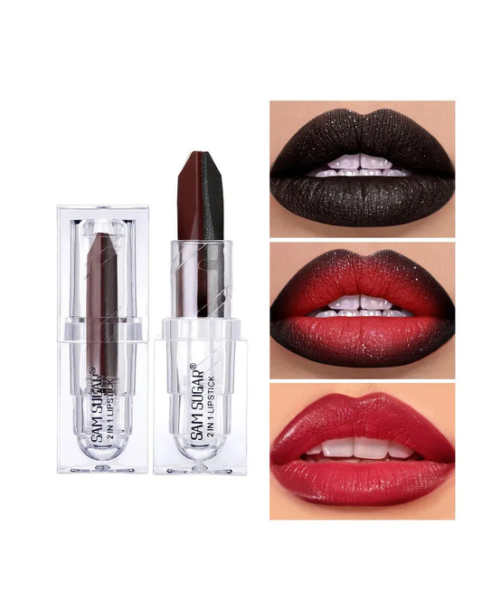 2 in 1 Dual Color Red/Black Lipstick