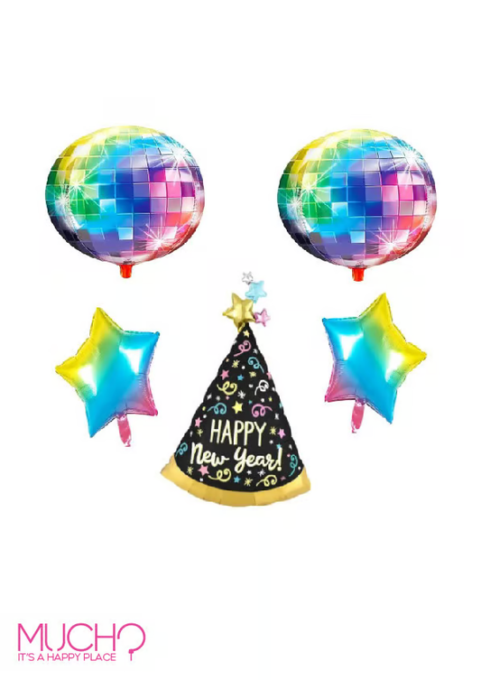 New Year Balloons Set