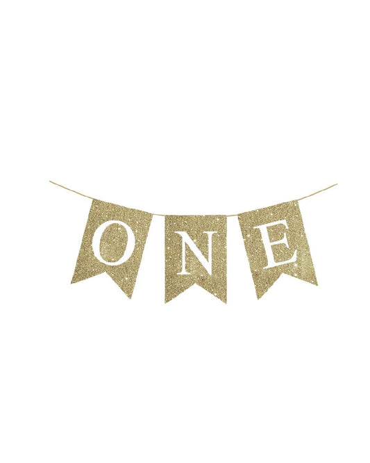 One Gold Shimmer Banner