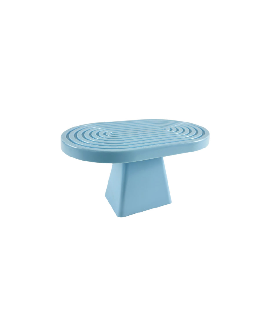 Pastel Blue Oval Dessert Plastic Stand
