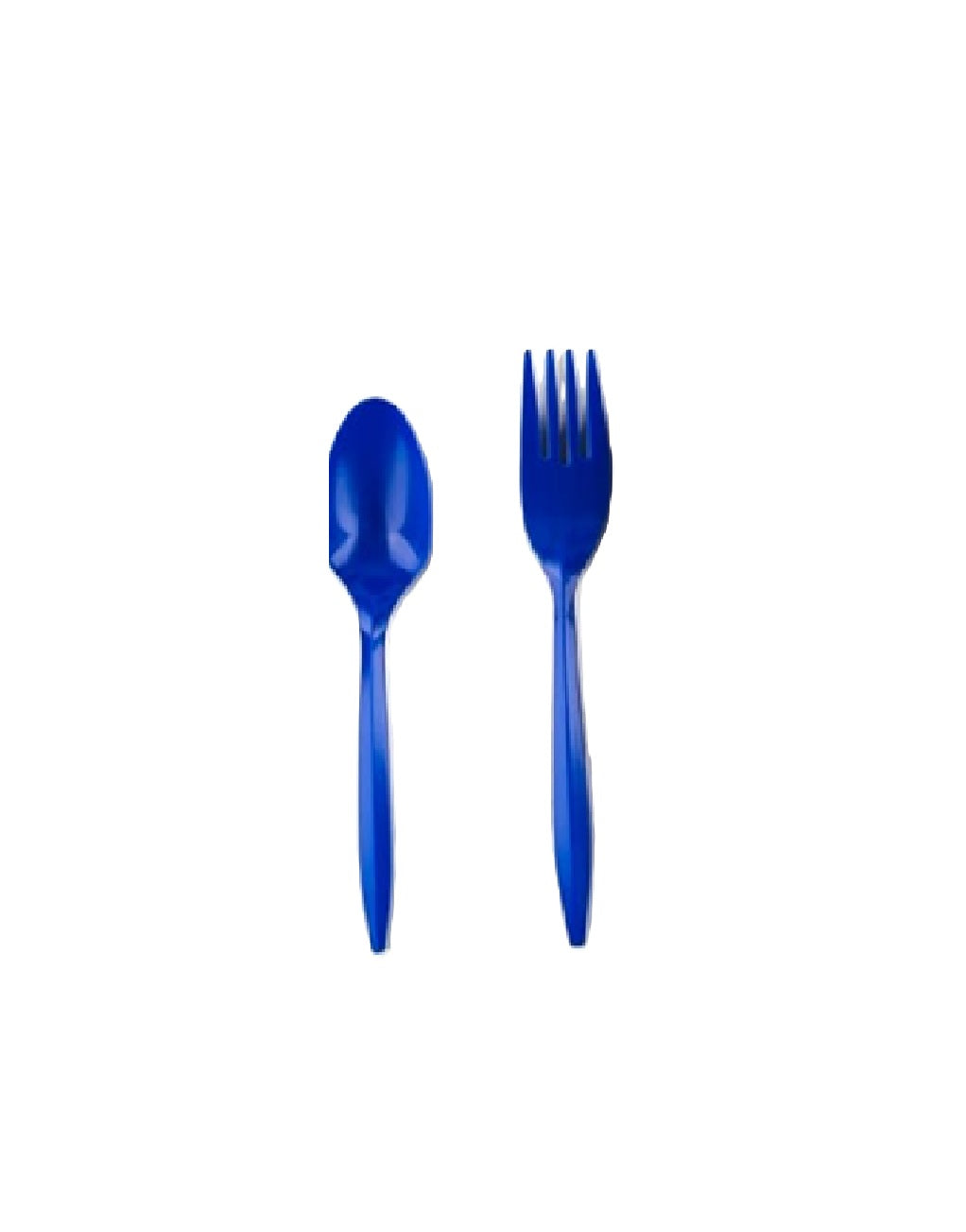 Navy Plastic Cutlery Set