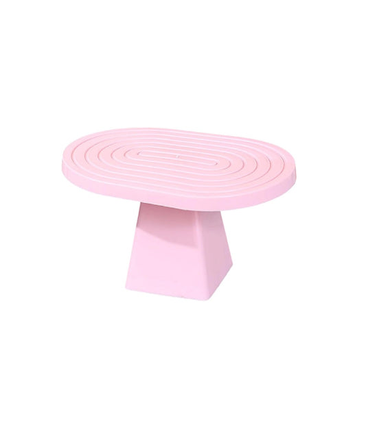 Pastel Blue Oval Dessert Plastic Stand