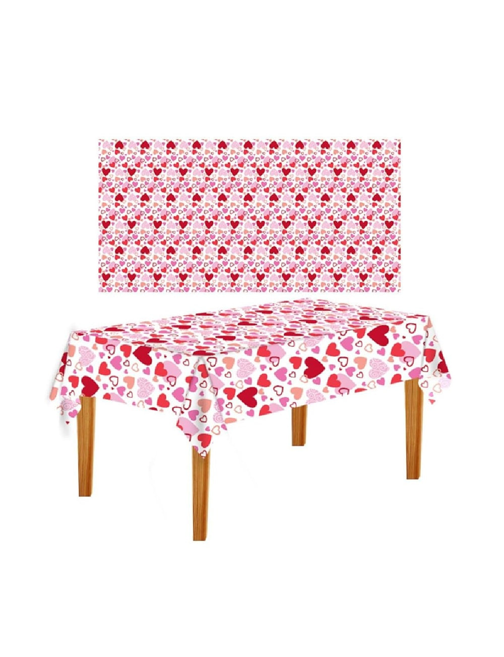 Heart Print Table Cover