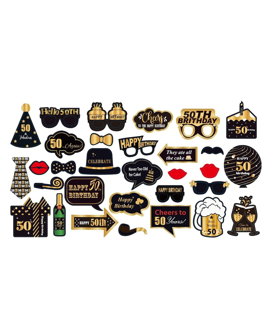 50th Birthday Party Photoboth Props