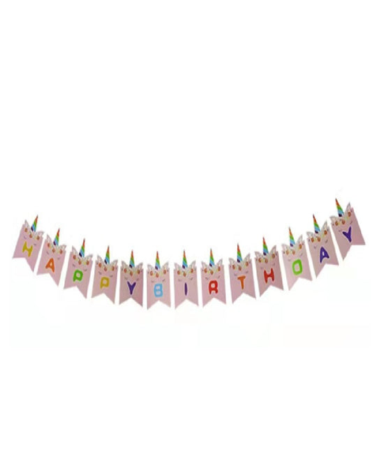 Unicorn Happy Birthday Banner