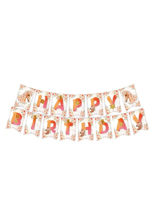 Horse Happy Birthday Banner