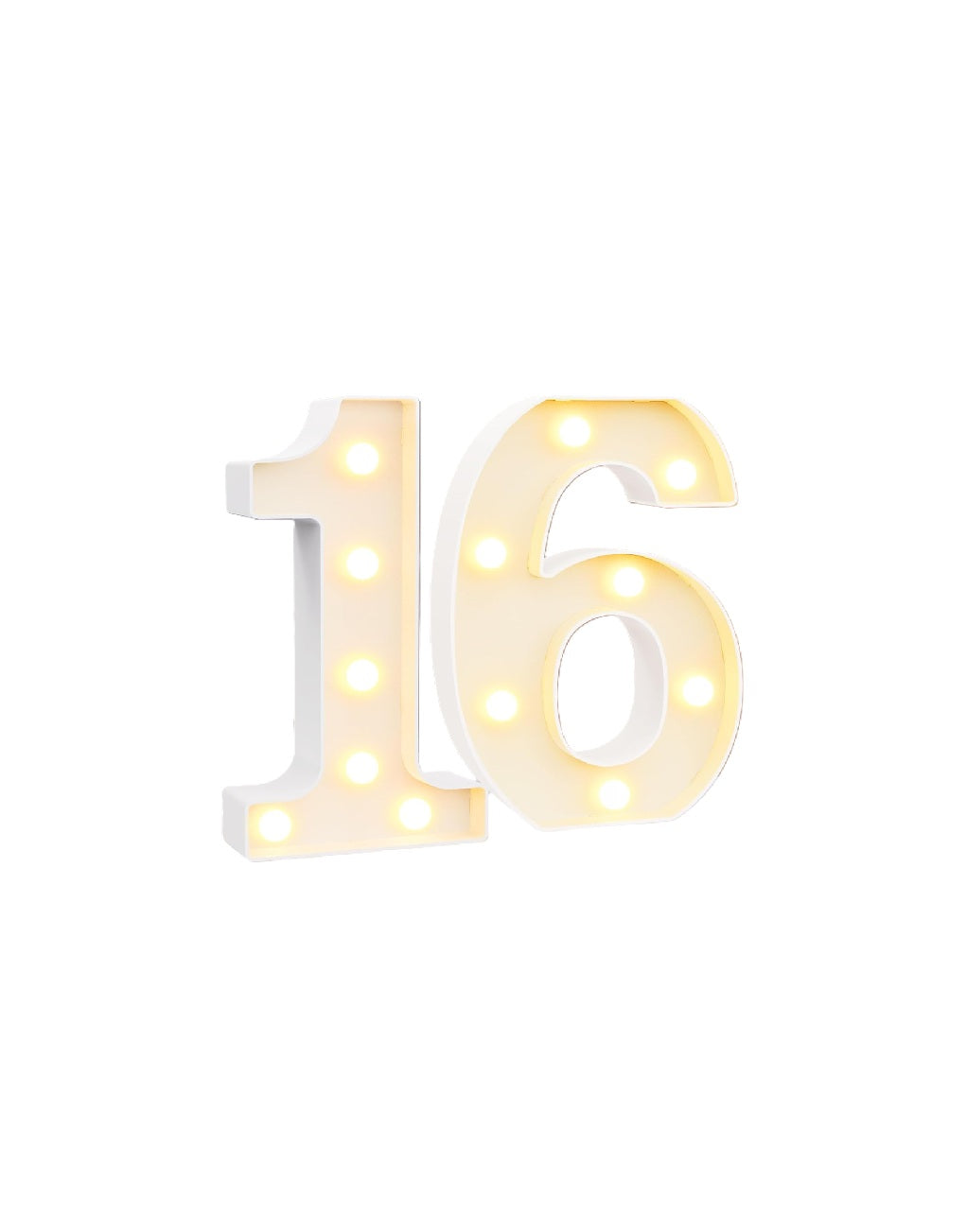 White Light Up Numbers Sets