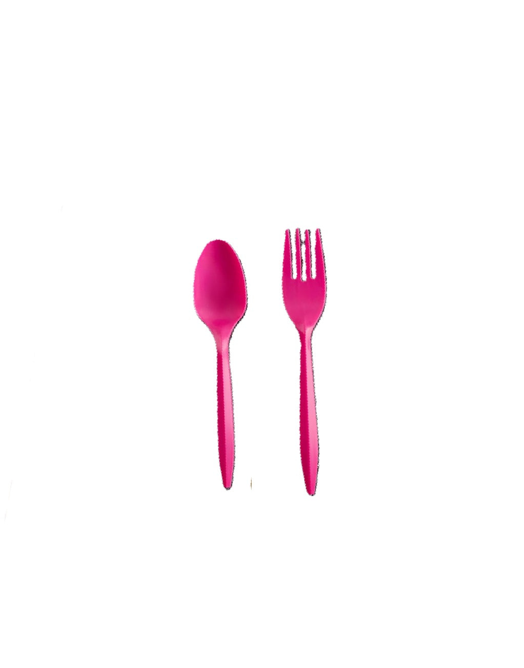 Hot Pink Plastic Cutlery Set