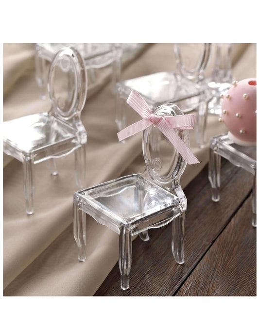 Clear Chair Shaped Party Favor Holders (12 Pieces)