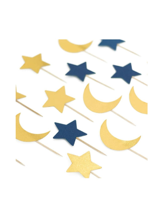 Moon & Star Cupcake Toppers