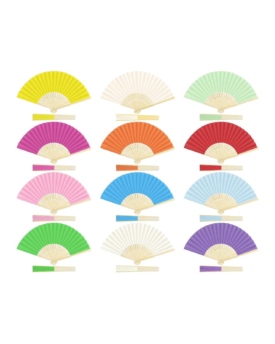 Colored Paper Fan (1 Pc)