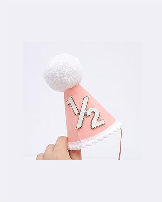 Half Birthday Pink Baby Hat