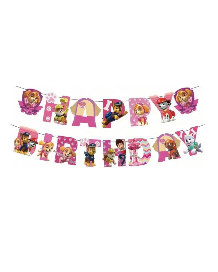 Pink Paw Patrol Banner