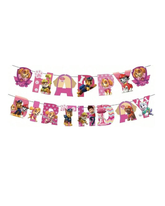 Pink Paw Patrol Banner