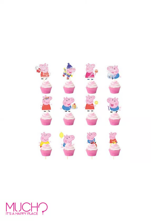 Peppa Pig Cup Cake Toppers