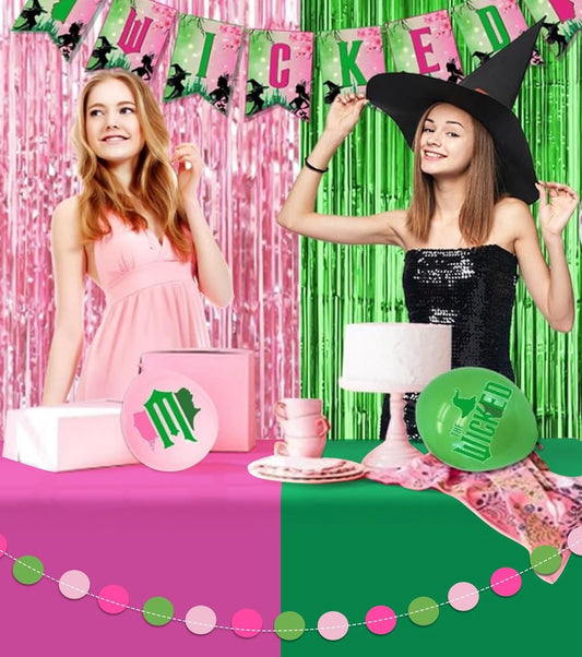 Pink and Green Table Cover (Pack of 2)