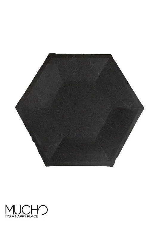 Black Glitter 9In Plate