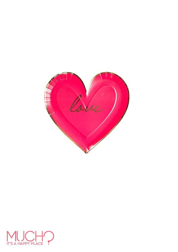 Love Red Heart Plate