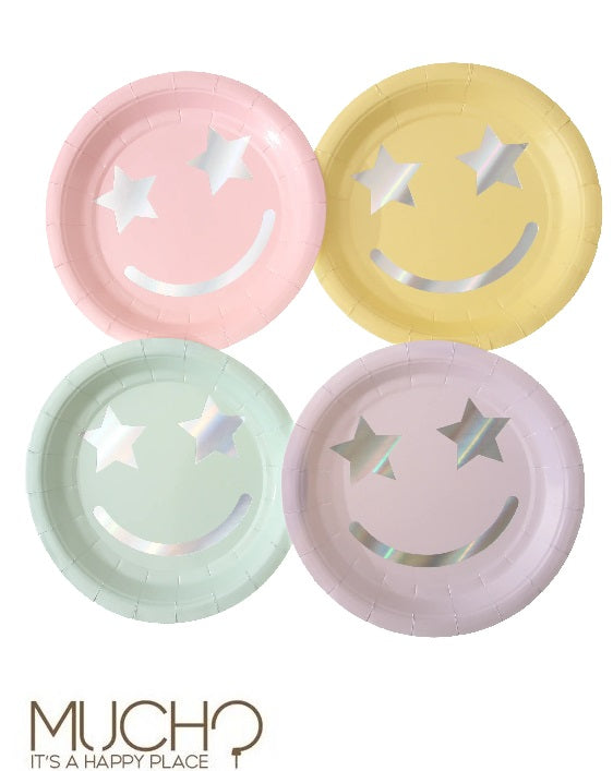 Smiley Face 9 Inch Plates – MUCHO