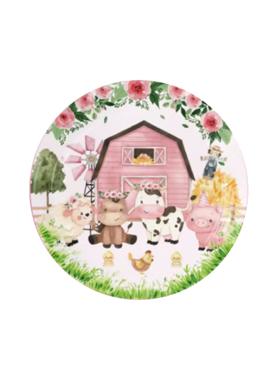 Pink Farm 9IN Plate